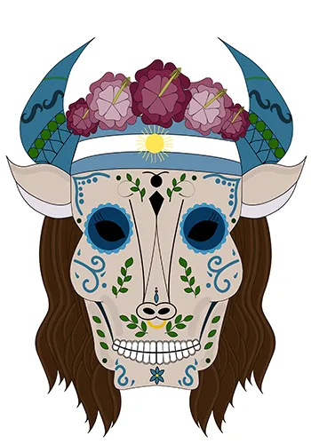 Decorative bull mask