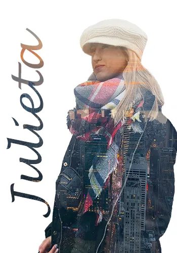 Double exposure portrait