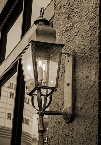 Sepia street lamp